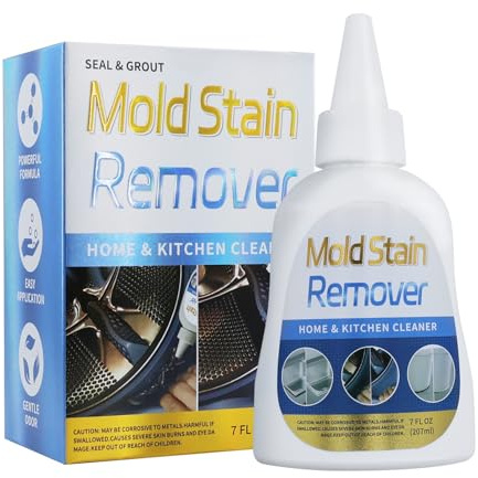 Adhesive Gbye Home Stain Cleaner, 7 fl oz Mold Stain Cleaner Gel for Washing Machine, Home Stain Cleaning Gel for Fridge, Tile, Grout, Sink, Shower, Caulk, and Front Loader Seal