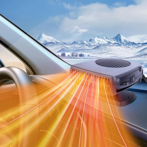 Car Heater,Car Heaters for Vehicle,12V Portable Car heaters for Vehicle 200W Car Defroster Windshield Heater Car Heater Defroster Windshield Defogger Automobile Windscreen (Black)