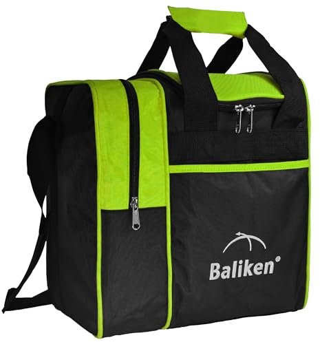 BALIKEN Bowlingballtasche für Einzelball mit gepolstertem Ballhalter, Bowlingtasche passend für 1 Bowlingball und 1 Paar Herrenschuhe in Größe 13 (Hellgrün)