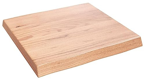 Tidyard skrivbordsskiva trä massivt trä ek arbete bordsskiva skrivbord bänkskiva ljusbrun arbetsyta 60 x 60 x 6 cm behandlat massivt trä ek