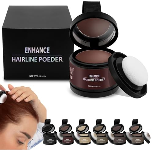Instantly Hairline Powder, 2024 New Magic Root Cover up Dark Red Root Touch up Powders for Hair, Long-Lasting Hairs Makeup Coverage for Women & Men Moustache (Reddish brown, 4 g)