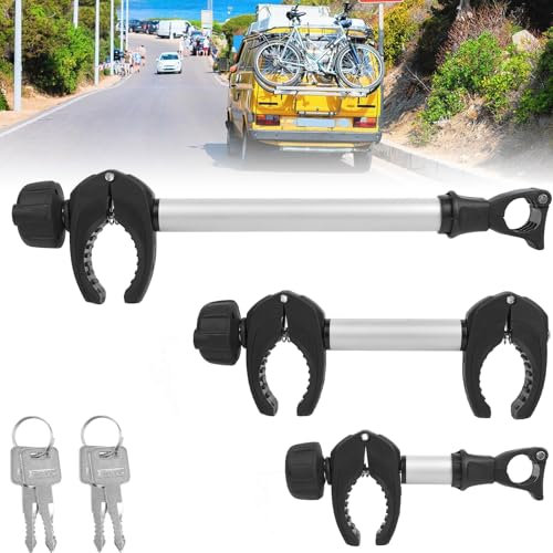 Sorlpv Rahmenhalter für Fahrradträger 3 Stück 25CM+32CM+45CM Länge, Universal Fahrradrahmenhalter Abschließbare, Alu Rahmenhalter für U-Bügelrohr: Ø 2,5-3cm, Rahmendurchmesser des Fahrrads: Ø 3-6cm