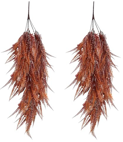 2 Pezzi Pianta Finta Cadente, 82CM Pianta Artificiale Sospesa Piante Finte da Interno Ghirlanda di Edera Finta da Esterno Plastica Piante Pendenti Artificiali per Giardini Soggiorno Balconi Cucina-3