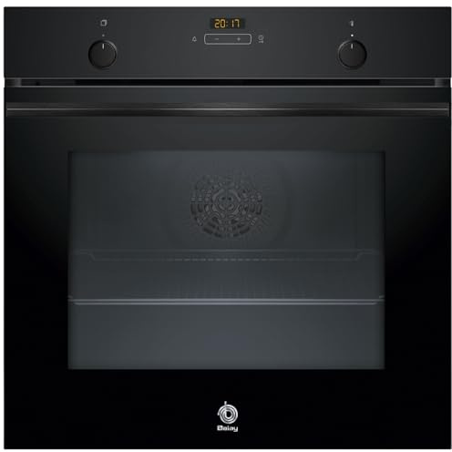 Balay – Horno multifunción, 60 cm de ancho, 71 l, Serie Cristal, Función Freidora de aire, Aqualisis, negro, 3HB5159N4