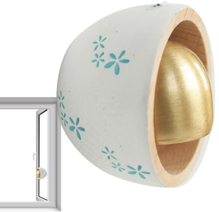 Campana de comerciante magnética, Campana de comerciante para Apertura de Puerta, Adornos de Campanilla de Viento de Timbre de Madera, Timbre de alerta de entrada de Tienda de succión, Timbre
