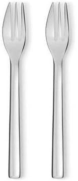 Alessi REB09/16 Ovale Forchetta da Dolce, Acciaio Inossidabile 18/10 (Confezione da 2)