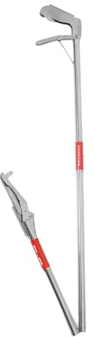 BAZEITFLOW Pinza para Serpientes de Acero Inoxidable Plegado de 3 Secciones, Fácil de Operar y Alcance Largo para Manejo Seguro de Reptiles y Serpientes