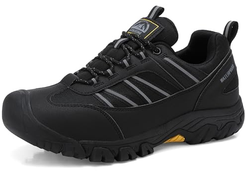 Men's Waterproof Hiking Shoes Low Top Trekking Shoes Anti Slip Breathable Outdoor Trails Camping Walking
