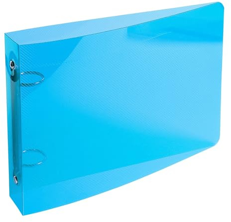 Exacompta - Réf. 51090E - Carton de 10 classeurs semi-rigides pour fiches bristols - 2 anneaux ronds 25 mm - Dos 35 mm - Dimensions extérieures : 14 x 18 cm - Assortis