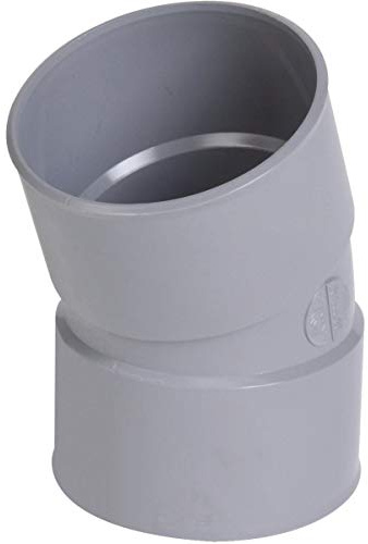 coude pvc - femelle / femelle - 20 degrés - diamètre 80 mm - nicoll cr22