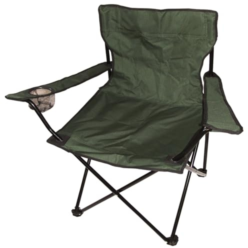 Mojawo Chaise pliante pour la pêche/le camping avec porte-gobelet et sac de transport Vert