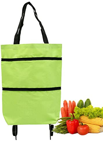 shangjia Borsa per la Spesa Pieghevole con Ruote,Borsa telescopica in Tessuto Oxford - Nuovi carrelli Pieghevoli per Borse della Spesa con Ruote, Borsa per la Spesa Portatile con rotelle