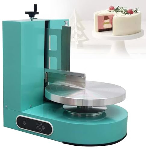 4-12 pulgadas Herramientas para hornear pasteles de cumpleaños Máquina automática de recubrimiento alisado de pasteles de cumpleaños,velocidad de rotación ajustable,Green