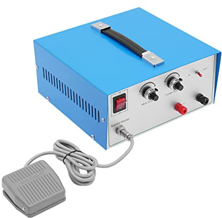 Konfiur Poste à souder laser portatif Pulse Spot Welder - 600 W 80 A - Kit de soudure par points - Or et argent - Outil de soudure pour bijoux en or et argent