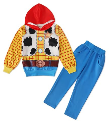 Eledobby Princess Costume for Boys Halloween Outfits Kids Long Sleeve Hoodie+Pants Set Christmas Birthday Gift 9-10 Years