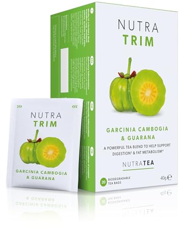 Nutra Tea NUTRATRIM - Slimming Tea | Metabolism Tea - Aids In Weight Loss And Digestion & Controls Sugar Cravings - Garcinia Cambogia & Kelp - 120 Individually Wrapped Bags - Herbal Infusion (6 Pack)