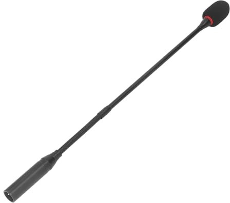 Agatige 17,7-Zoll-Schwanenhalsmikrofon, flexibles Schwanenhals-Einsteckmikrofon mit Rauschunterdrückung und Betriebsanzeige, Tischmikrofon für Besprechungsräume