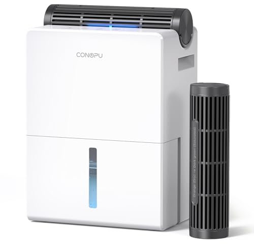 CONOPUPlus Deumidificatore 2700ML, Deumidificatore Casa Muffa, Potente e Silenzioso, 800ml/Giorno, Ideale per Stanze fino a 20 m², Modalità Notte, Timer, Sbrinamento Automatico