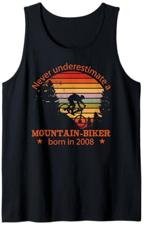 MTB Bike Ciclista Mountain-Biker Nacido 2008 Cumpleaños Bici Camiseta sin Mangas