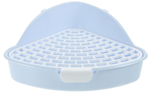 IMIKEYA Bandeja Sanitaria Triangular para Mascotas Pequeñas como Conejos, Chinchillas y Hámsters Base Filtrante y Material Práctico para Entrenamiento