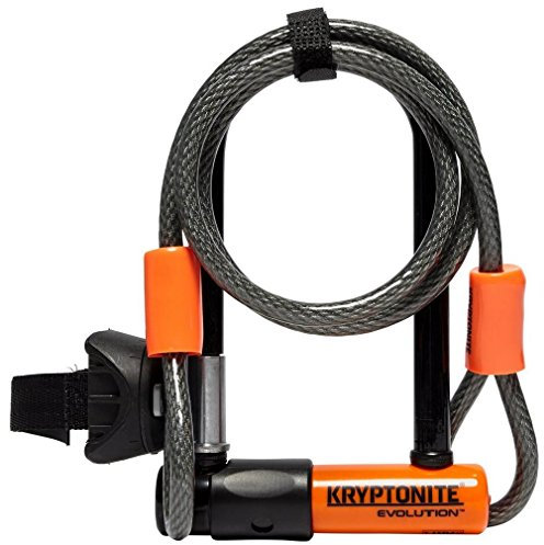 Kryptonite Bügelschloss Evo. Mini-7 + KFlex 120 cm m. Flex Frame Halter, 3500340