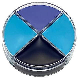 Professionelle Theater-Schminke - Ocean Blue - Make-Up Set Creme Schminkdose 3 Farben - Halloween Karneval Motto-Party