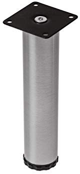 Gedotec Design Schrankfuß Edelstahl Möbelfuß verstellbar - Anna | Kastenfüße Metall mit Höhe 200 mm | Tischbein Montageplatte 63 x 63 mm | Sockelfüße +25 mm | 1 Stück - Verstellfüße für Möbel-Schränke