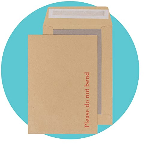 Triplast 20 x A5 C5 Manilla Hard Board Back Envelopes (229x162mm) - Cardboard Backed Mailers with Peel & Seal Strip - Rigid Do Not Bend Envelopes for Mailing Posting Shipping & Storing Documents