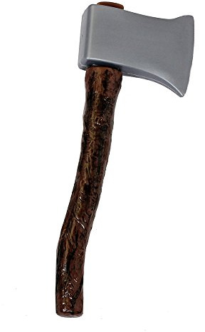 I LOVE FANCY DRESS Accessoire Hache en Plastique à Manche Marron. Idéal pour Les fêtes d'halloween.