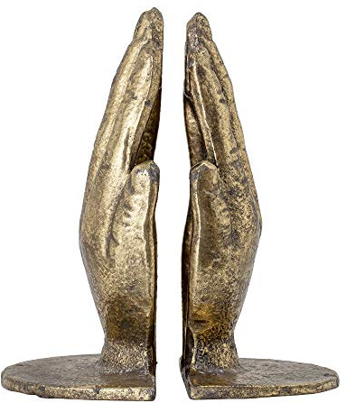 Bloomingville Anders Buchstütze aus Eisen in der Farbe Messing, Maße: 15cm x 12cm x 18cm, 82049286