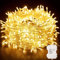 Hoteril LED Lichterkette, 13M 130LED Lichterkette batterie, 8 Modi Warmweiß lichterkette außen/innen, IP65 Wasserdicht Outdoor Lichterkette für Balkone, Gärten, Weihnachten, Partys, Hochzeiten