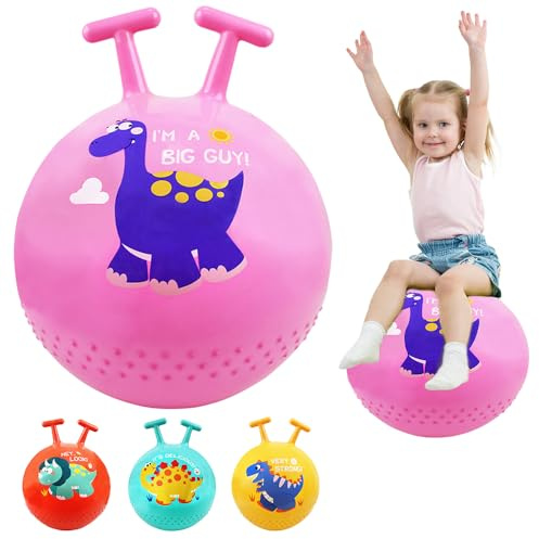 OUOQI Balón Saltarín,Pelotas de Tolva de Rebote,Space Hopper,Pelota saltarina Hinchable,Bola de Rebote,Pelota Inflable de Saltos,Bola Saltadora,para Niños de 2 Años en Adelante