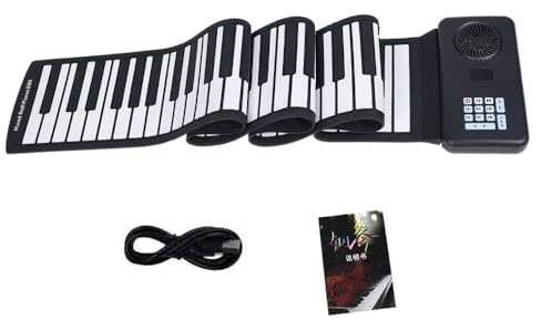 Tastiera Musicale Portatile,Pianoforte Pieghevole,Pianoforte Elettronico Portatile a 88 Tasti,Impermeabile e Antipolvere,Lunga Durata Della Batteria,Adatto Per Bambini Adulti Principianti Regalo