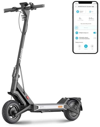 NAVEE S60 Trottinette Electrique Adulte 60km Autonomie 25km/h Max, Moteur 1000W, Absorption Double des Chocs, Pneus 10 Tubeless, IPX5, Apple Find My, Pliable Trottinette Électrique​ Charge 120kg
