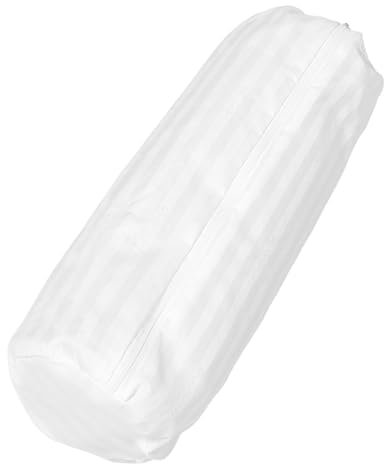 WESIEVYA Bequeme Kissenbezüge, Nackenrollen-Kissenbezug, Nackenrollen-Kissenbezug, Kissenbezug, Ersatz-rundhalskissenbezüge, Weiß, 15 X 50 cm