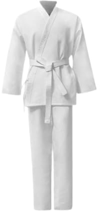 LeeQinersw Set di gi da karate con maniche lunghe e cintura elastica, 170