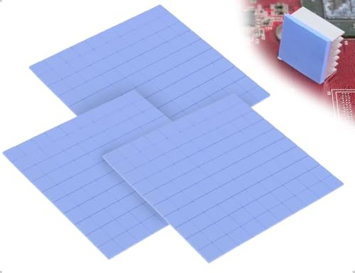 Emezddo Almohadillas térmicas Paquete de 3, Reutilizables, de Silicona, para PC, portátiles, disipadores de Calor, disipadores SMD, CPU, hogar, Oficina y electrónica (0,5 mm, 1 mm, 1,5 mm)