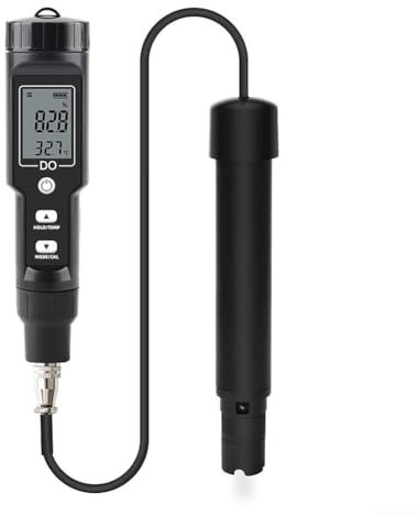 Medidor de oxígeno disuelto de grado profesional perfecto para nadar para piscinas, acuarios y lecturas rápidas con construcción
