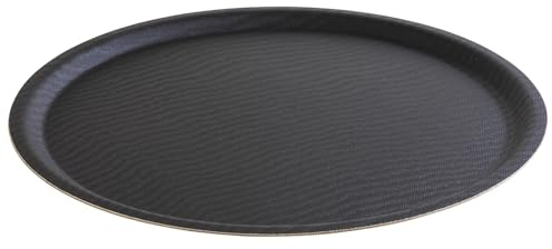 APS 515 HAPPY HOUR Schwarz Anti-Rutsch-Tablett, Ø43 cm