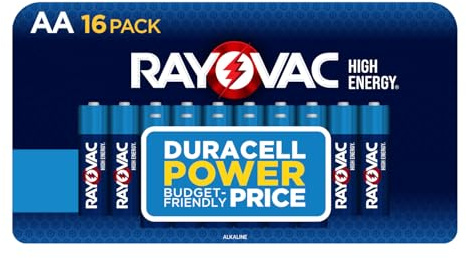 Rayovac High Energy AA Batteries (16 Pack), Double A Alkaline Batteries