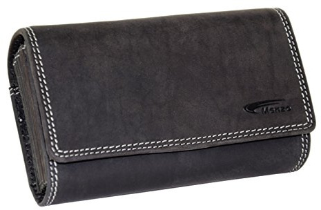 Menzo Kellnerbörse 12 Monate GARANTIE! Kellnergeldbörse aus echten Leder, Kellnertasche (schwarz)