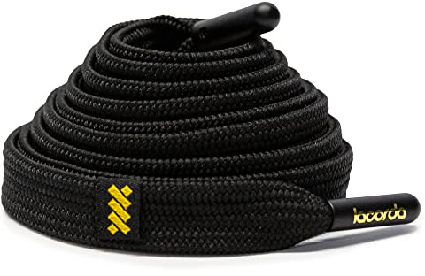 Lacorda Threads Shoelace Belts for Men & Women - Trendy Fabric Belt without Buckle - Double Layer Polyester Belts for Pants, Jeans & Dresses - Machine Washable Slim Tucky Belt for Women - Black 62