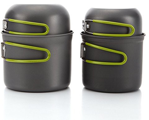 4 pcs Camping Pique-Nique Bol Pot Camping casseroles Pan Pot Set