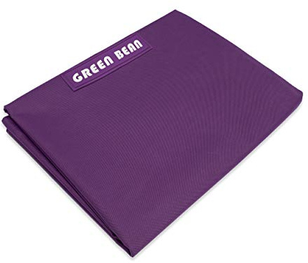 Green Bean© Square XL Housse de Pouf Géant 120x160 cm - PVC - Intérieur & Extérieur - Bean Bag - Sans Remplissage - Lounge Chair - Lavable - Mauve