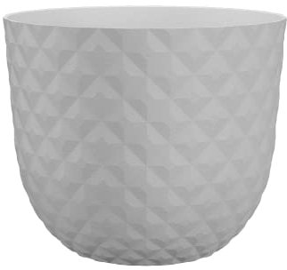 Artevasi Havana Tropical Topf mit Selbstbewässerungssystem, einzigartige Textur, Blumentopf für innen und außen, 40cm Durchmesser, weiß granitfarben