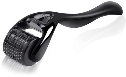 Dermaroller,Bartroller 0.5mm,Nadelroller Bart Roller Für Bartwachstum,Microneedling Roller Für Gesicht und Körper,Needle Roller Zur Haut-und Haarpflege Für Mann&Frau