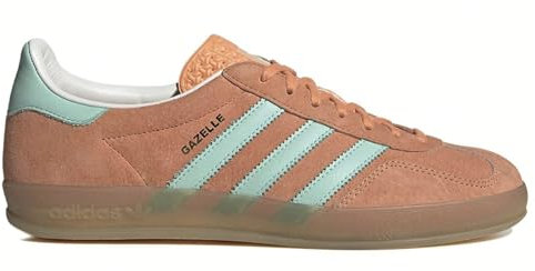 adidas Men's Gazelle Indoor Sneaker, Orange/Blue, 7 Women/6 Men