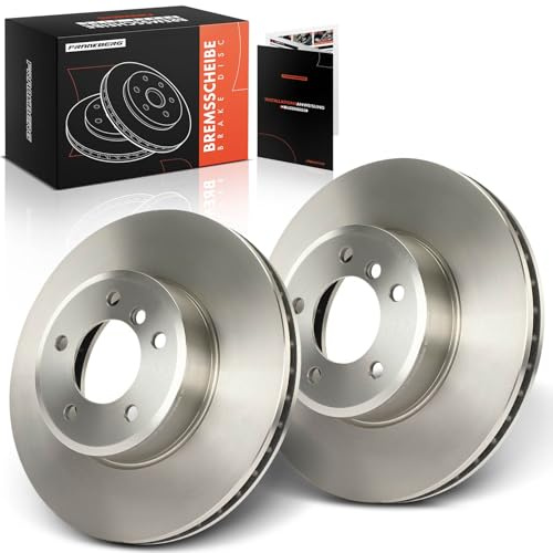 Frankberg Juego de discos de freno con 2 discos de freno delanteros ventilados, diámetro de 324 mm, compatible con 5 Touring E61 5er E60 6er E64 E63 Replace# 34116753221, 34116767269