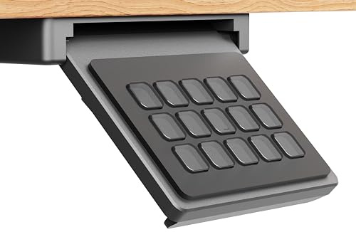 Ricreo Soporte de Escritorio Ajustable para Stream Deck MK1/MK2, Ahorra Espacio para Escritorio ordenado, instalación rápida con Cinta Adhesiva de Doble Cara y Tornillos (Stream Deck MK1/MK2)