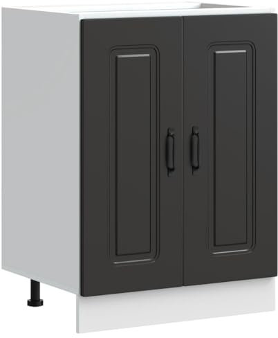 vidaXL Mueble bajo para Fregadero Kalmar Negro 60x46x81,5 cm